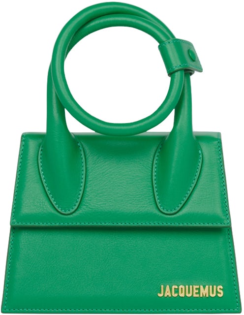 Le Chiquito Moyen Leather Tote in Green - Jacquemus