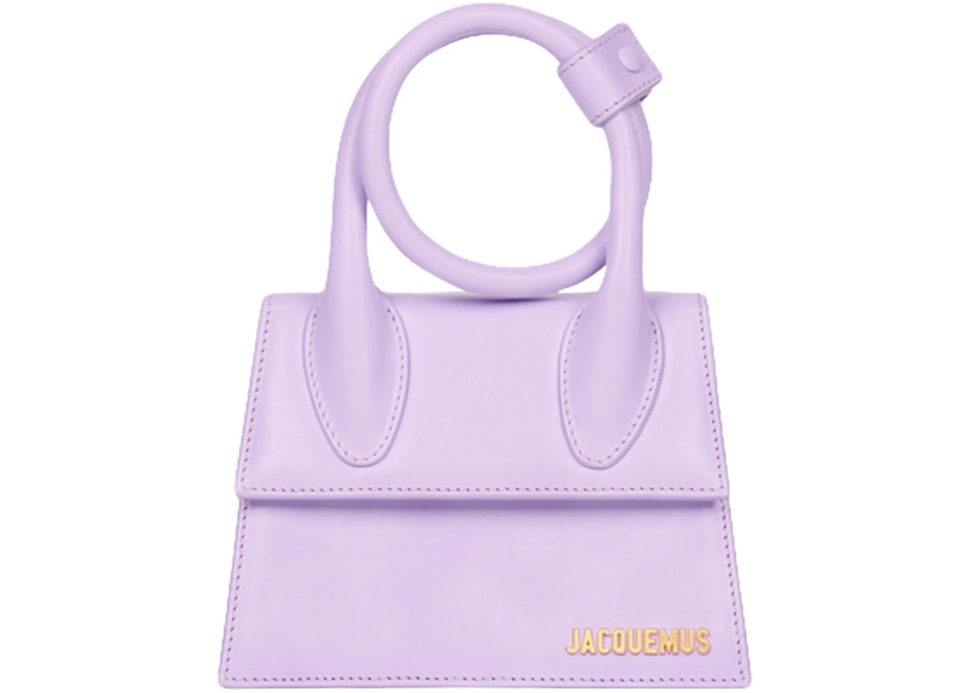 Jacquemus Le Chiquito Noeud Coiled Handbag Lilac in Cowskin Leather ...