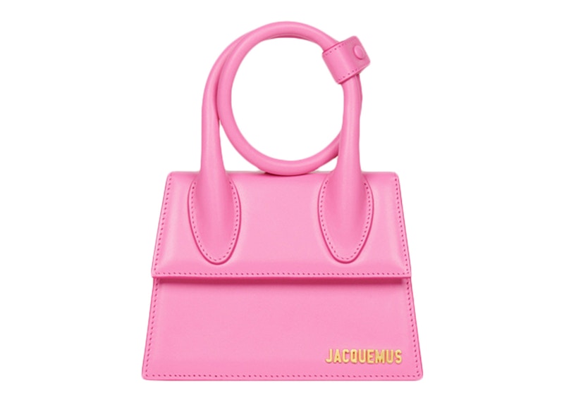 Jacquemus Le Chiquito Noeud Coiled Handbag Pink in Cowskin