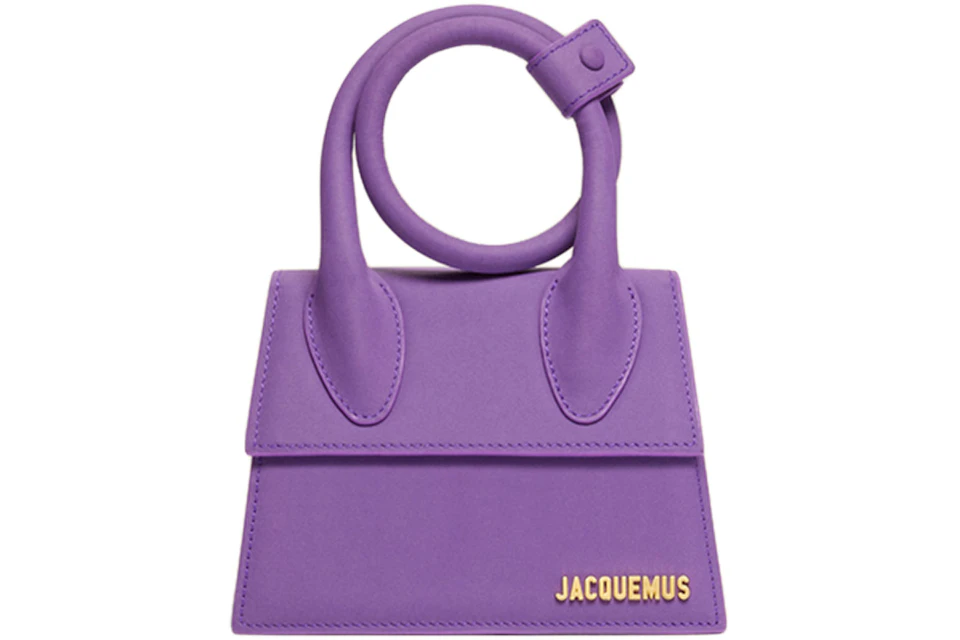 Jacquemus Le Chiquito Noeud Coiled Handbag Purple in Cowskin Leather ...