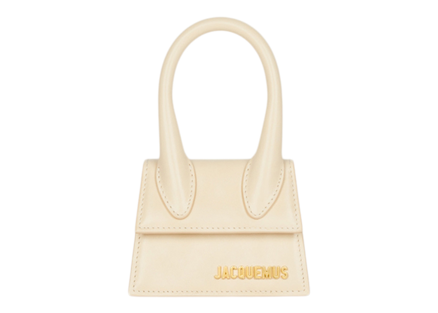 Jacquemus Le Chiquito Signature Bag Mini Ivory in Leather with