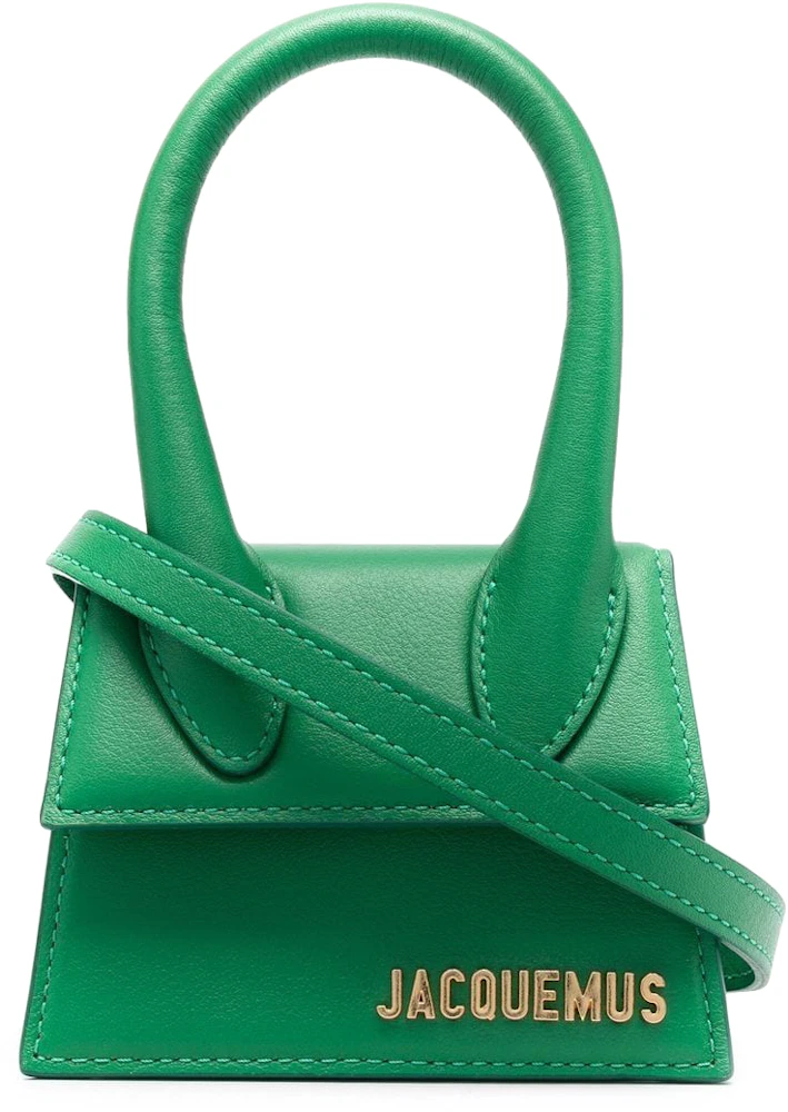 Jacquemus Le Chiquito Long Leather Top-handle Bag In Light Green