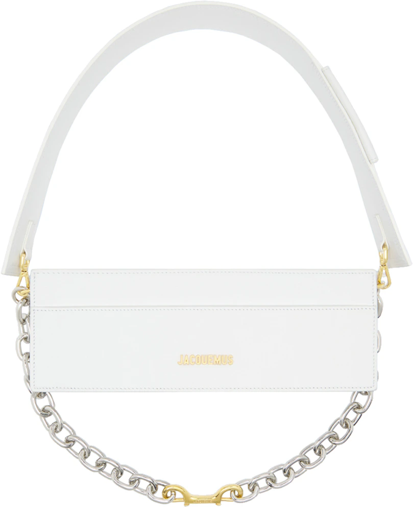 Jacquemus Logo Detailed Bag Charm Necklace in White