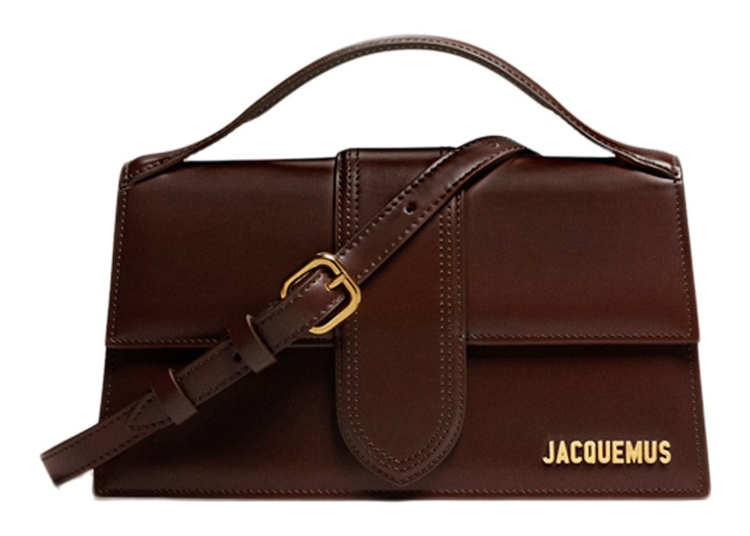 Pre-owned Jacquemus Le Grand Bambino Crossbody Flap Bag Dark Brown