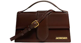 Jacquemus Le Grand Bambino Crossbody Flap Bag Dark Brown