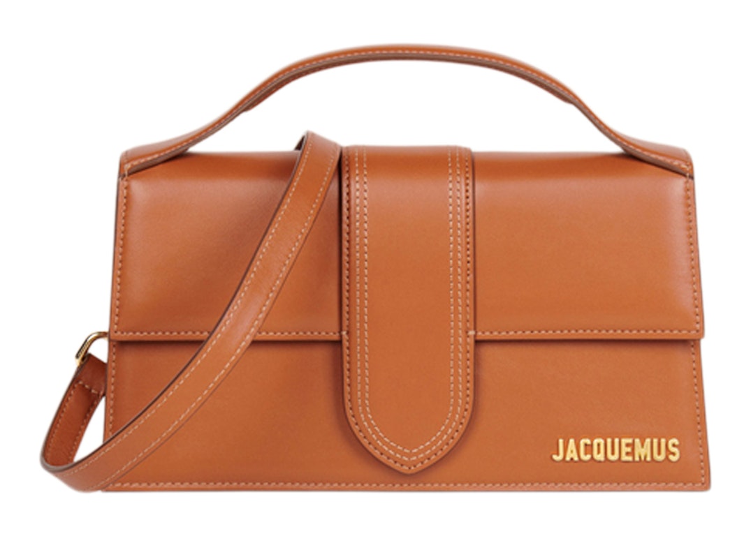 Pre-owned Jacquemus Le Grand Bambino Crossbody Flap Bag Light Brown