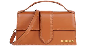 Jacquemus Le Grand Bambino Crossbody Flap Bag Light Brown