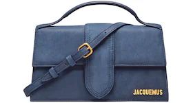 Jacquemus Le Grand Bambino Crossbody Flap Bag Nubuck Dark Navy