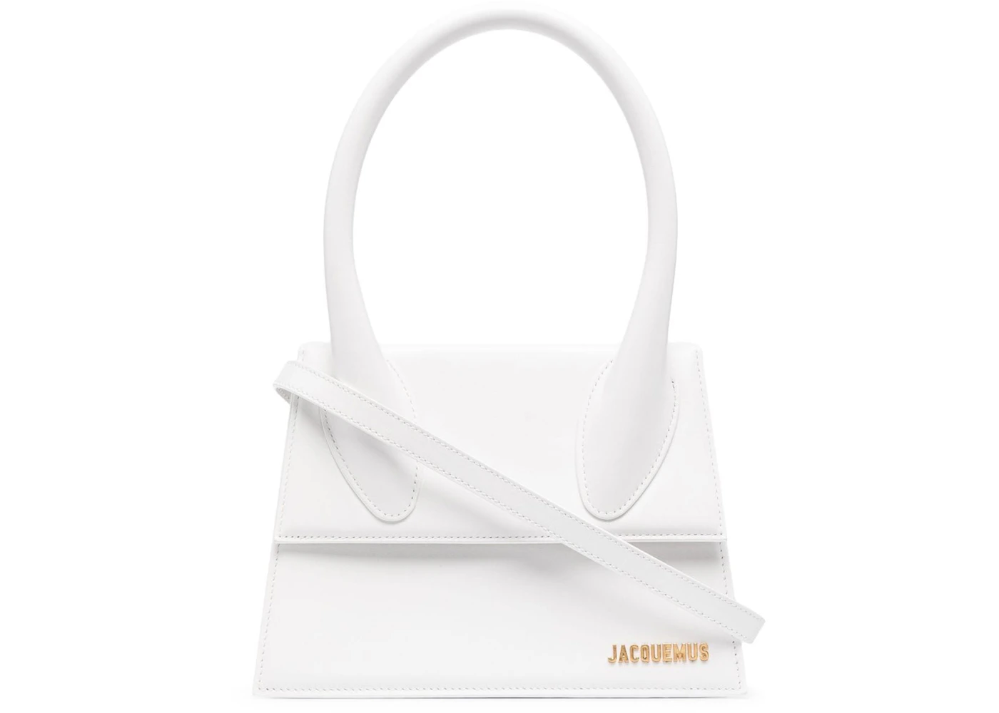 Jacquemus Le Grand Chiquito Bag White in Leather with Gold-tone - US