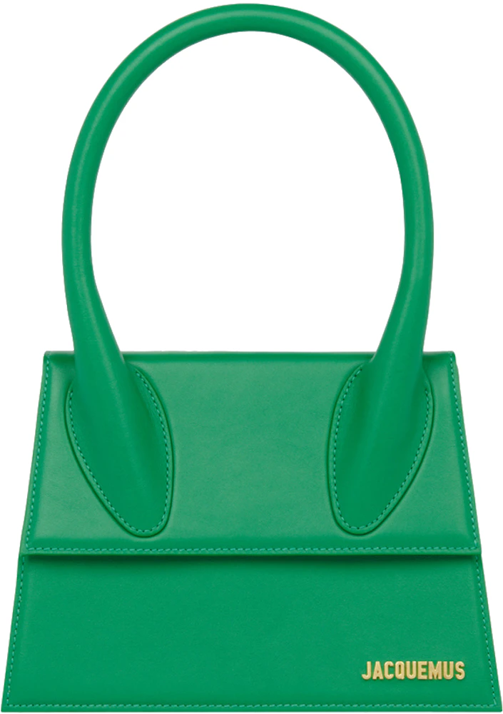 Jacquemus Le Grand Chiquito Large Handbag Green in Leather with Gold ...