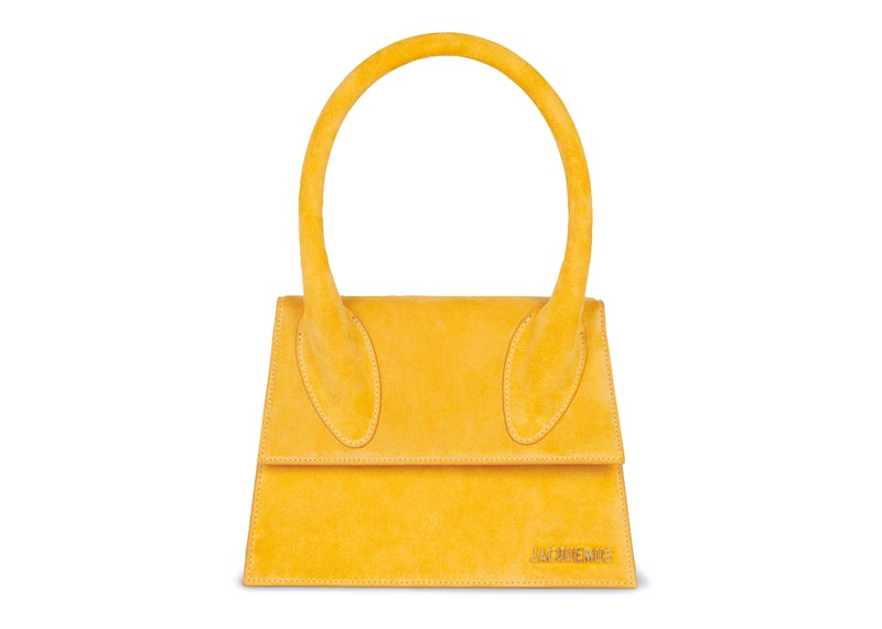 Jacquemus Le Grand Chiquito Large Handbag Orange in Suede Leather