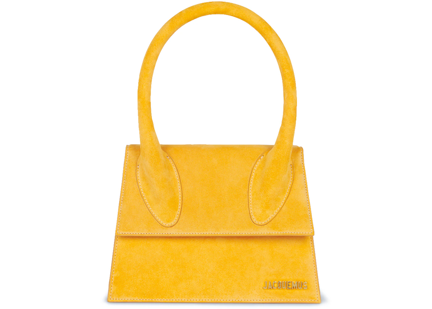 Jacquemus Le Grand Chiquito Large Handbag Orange in Suede Leather with ...