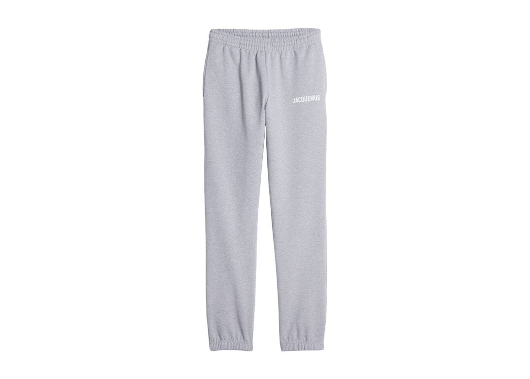 Pre-owned Jacquemus Le Jogging  Logo Prined Track Pants Grey