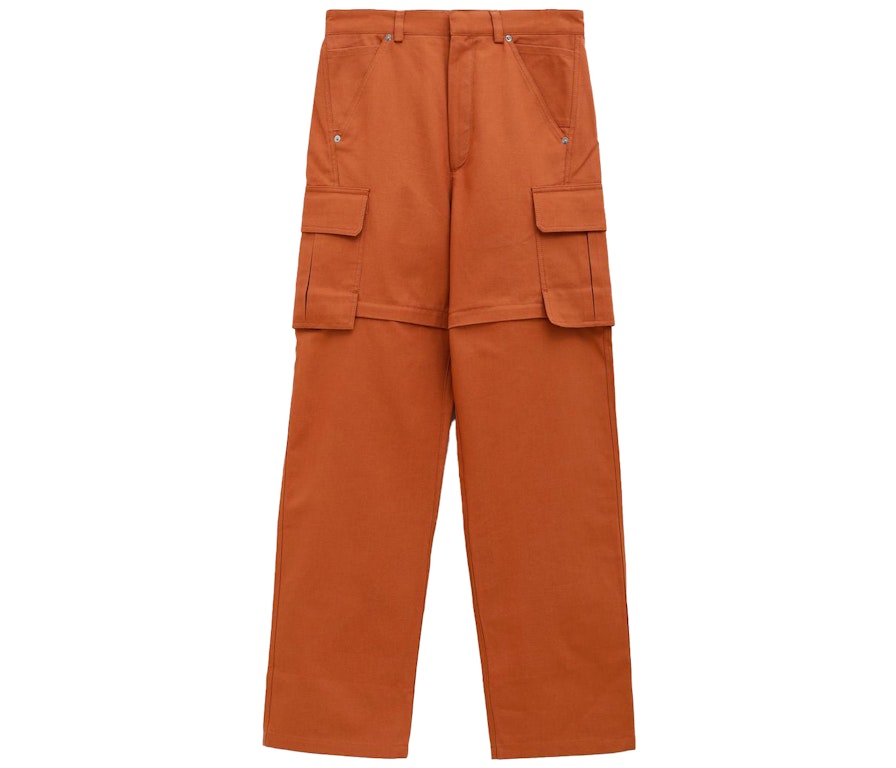 Pre-owned Jacquemus Le Pantalon Peche Convertible Cargo Pants Terracotta