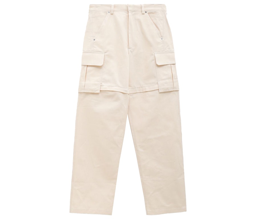 Pre-owned Jacquemus Le Pantalon Peche Convertible Cargo Pants White