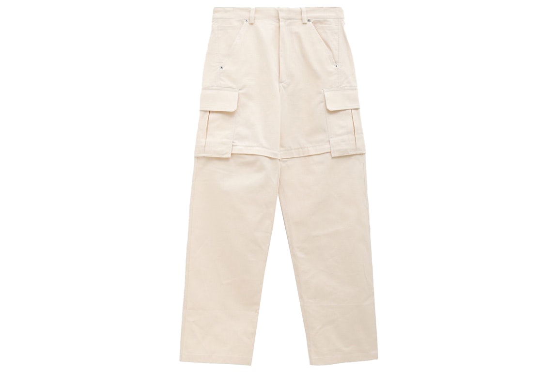 Pre-owned Jacquemus Le Pantalon Peche Convertible Cargo Pants White