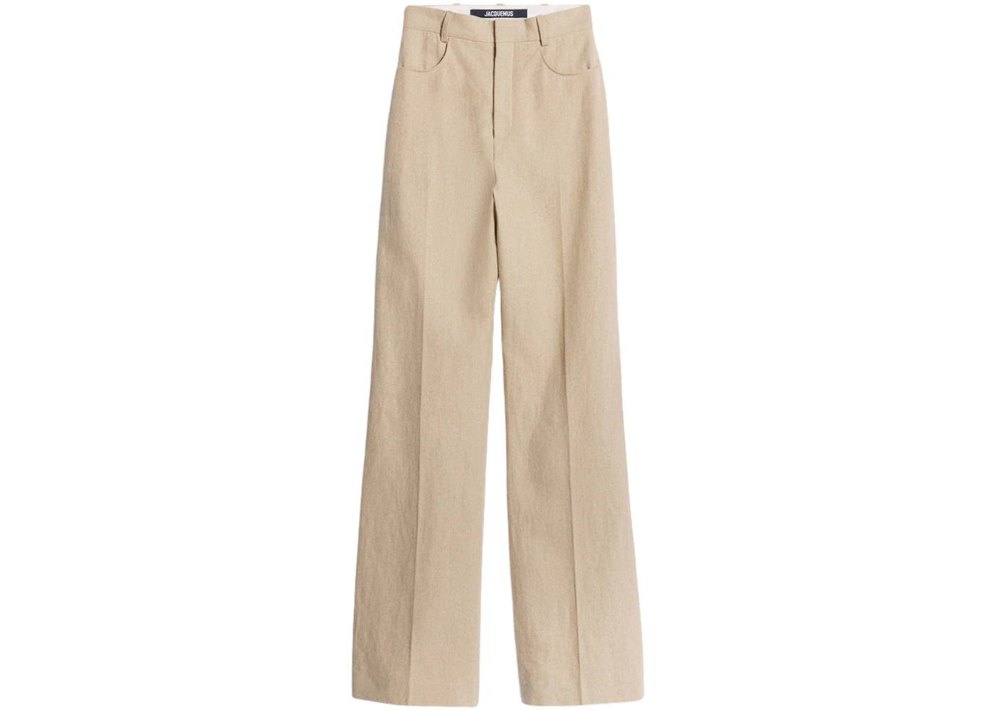 Jacquemus Le Pantalon Sauge High-Waisted Flare Pants Beige - SS23 - US