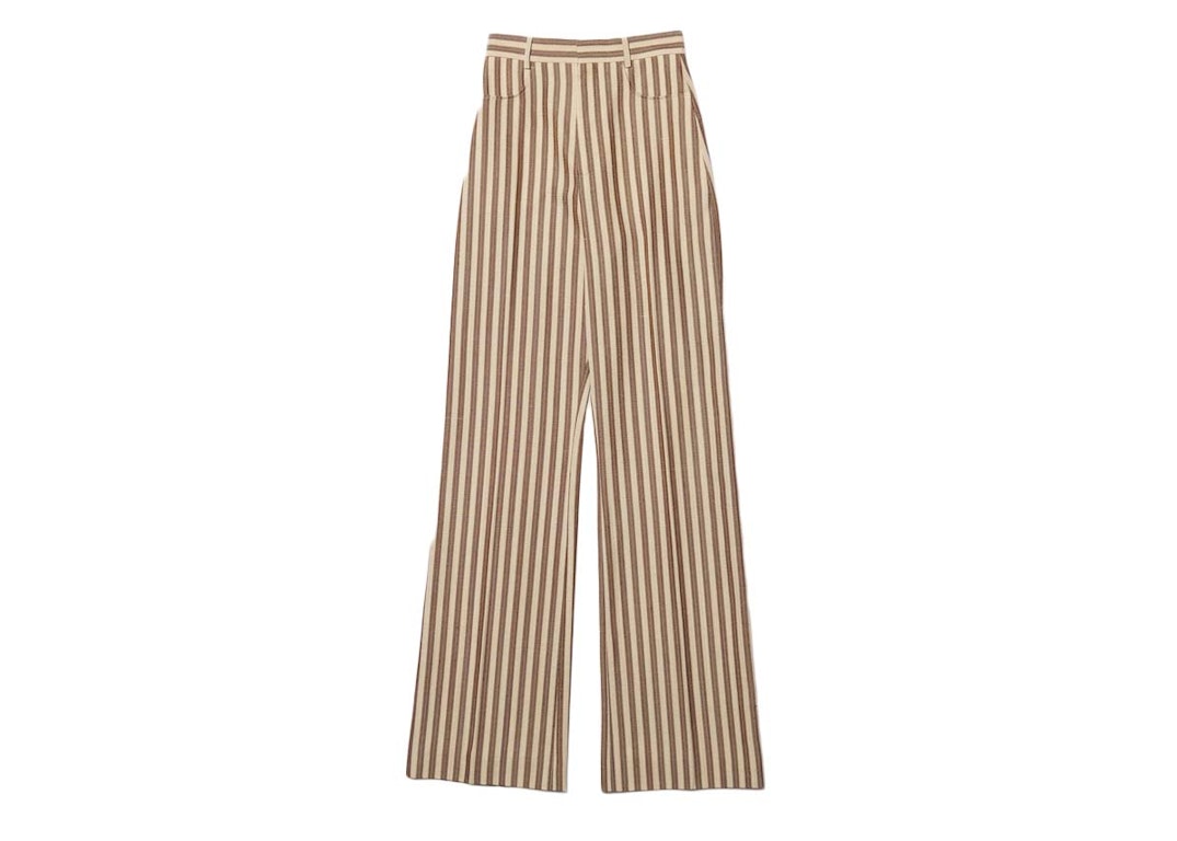 Pre-owned Jacquemus Le Pantalon Sauge Pants Beige Brown Stripes