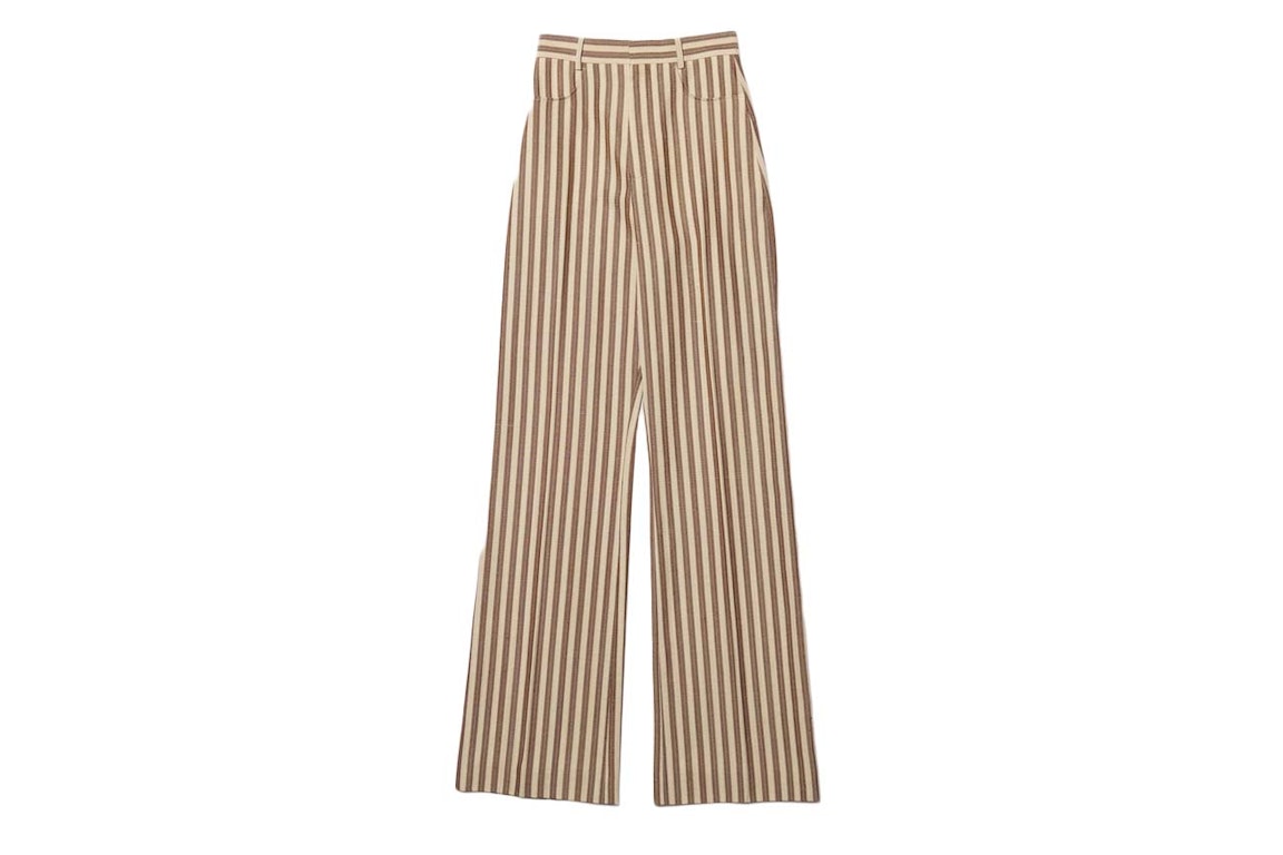Pre-owned Jacquemus Le Pantalon Sauge Pants Beige Brown Stripes