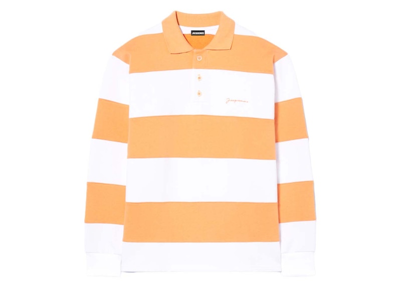 Jacquemus Le Polo Rayures Striped Rugby Shirt Multi Orange メンズ