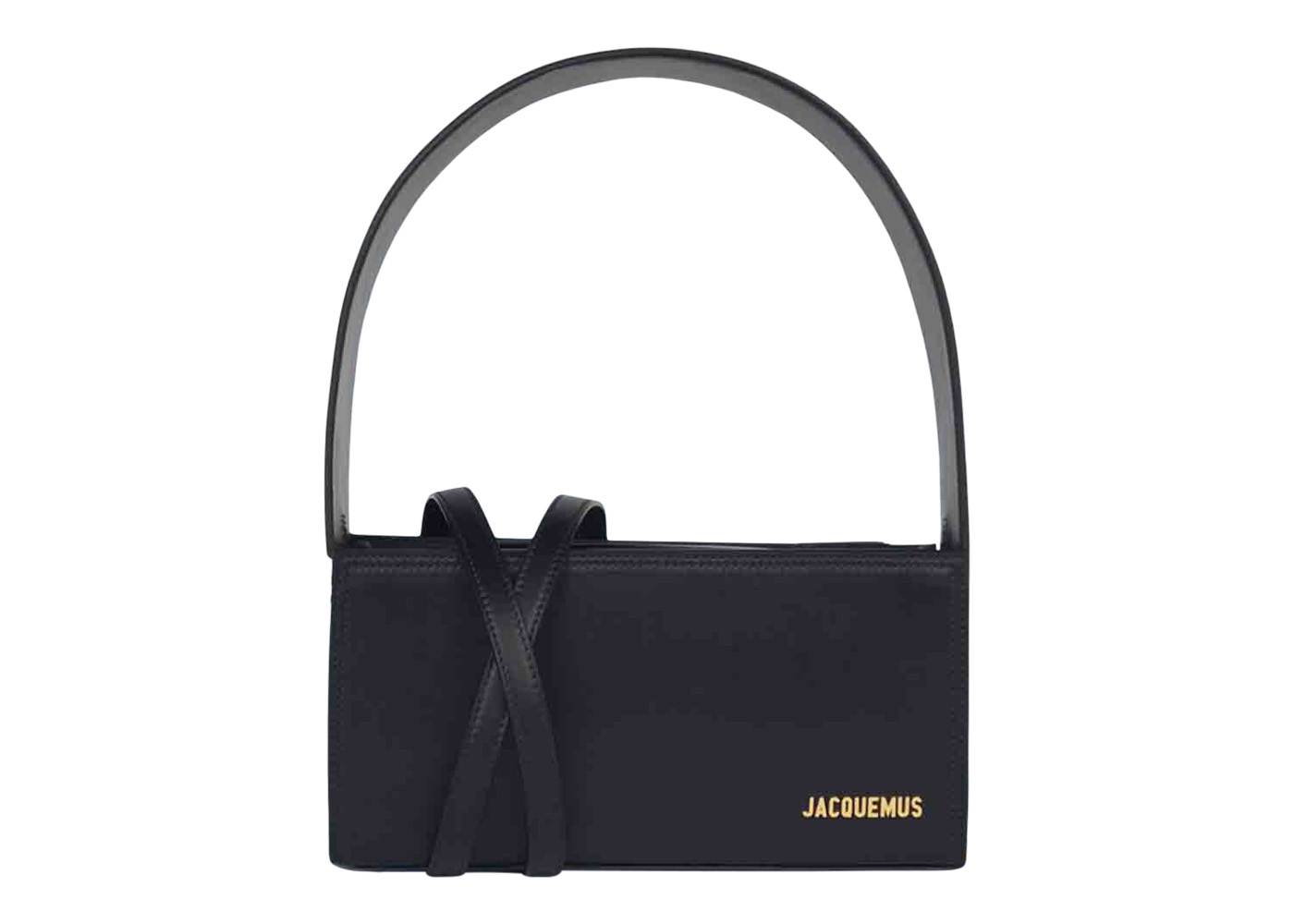 Jacquemus Le Rectangle Black in Leather with Gold-tone - US