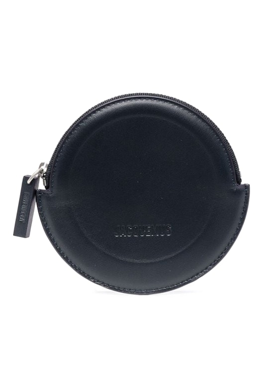 Pre-owned Jacquemus Le Rond Zip Up Purse Navy Blue
