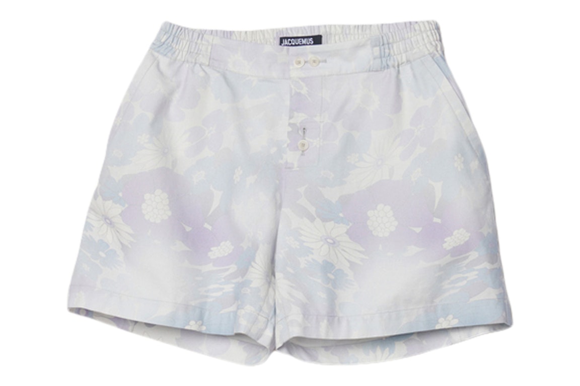 Pre-owned Jacquemus Le Short Calecon Elasticated Shorts Print Faded Flowers