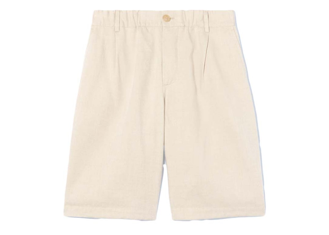 Pre-owned Jacquemus Le Short Gelati Pleated Shorts Beige