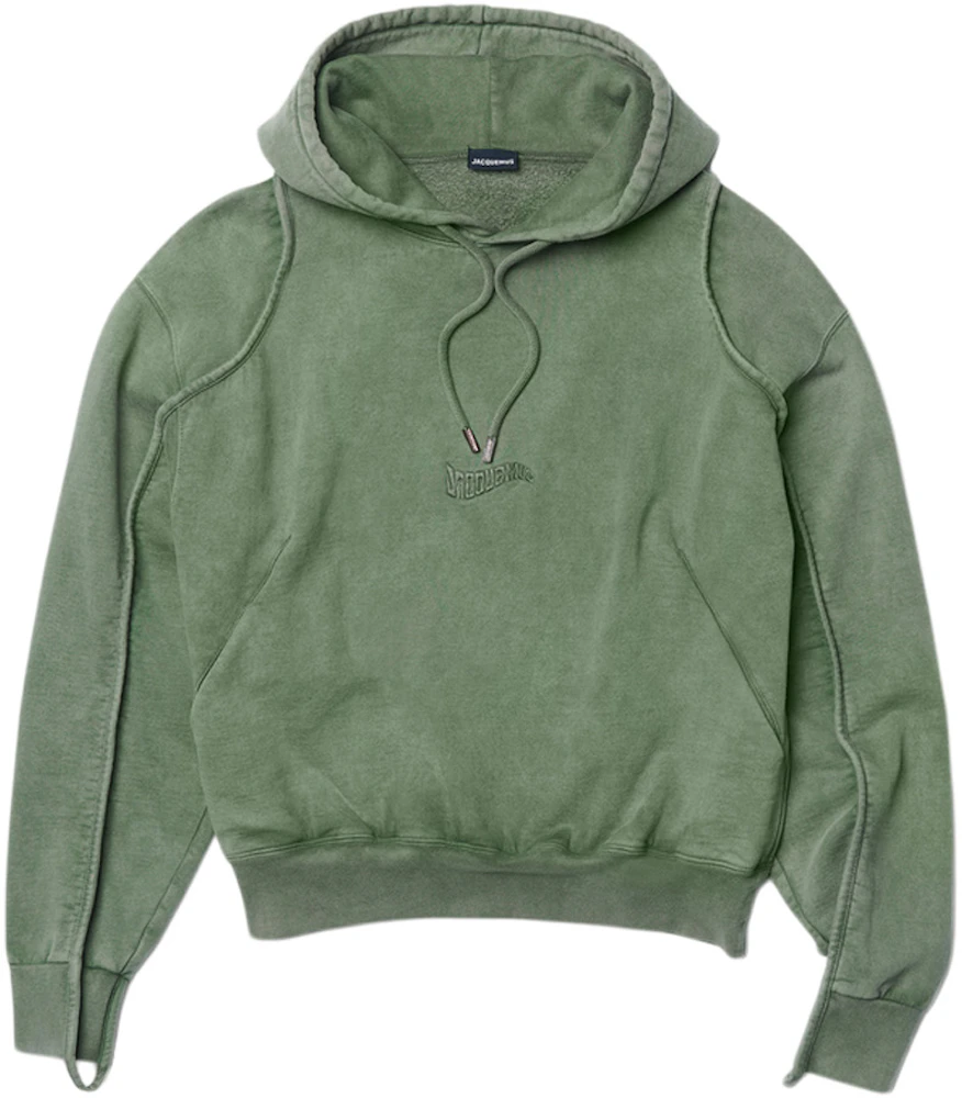 Jacquemus Le Sweatshirt Camargue Clay Logo Hoodie Dark Green Men's ...