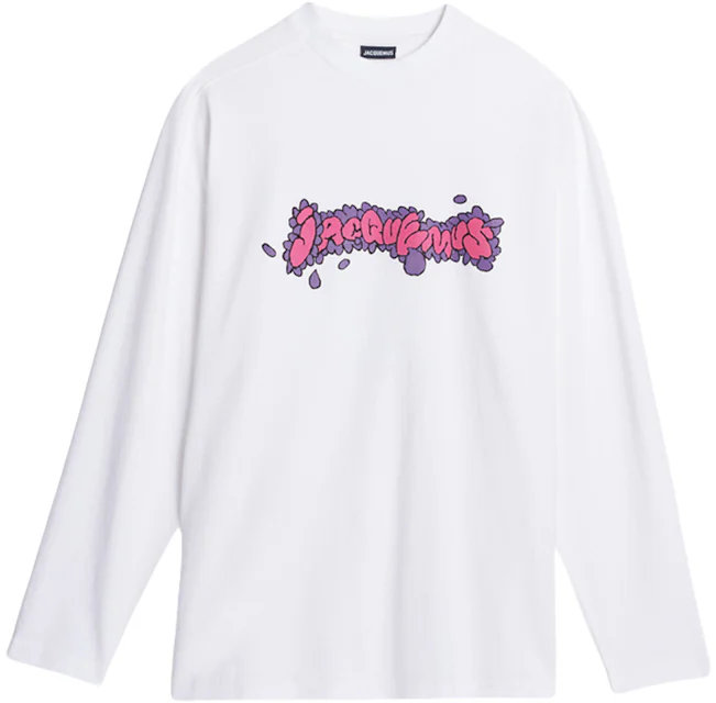Jacquemus Le T-Shirt Desenho Manches Longues Daisy Logo Long Sleeve T-shirt  Print Marguerite White Men's - SS23 - US