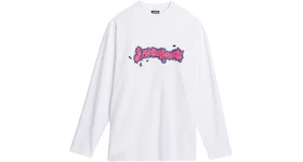 Jacquemus Le T-Shirt Desenho Manches Longues Daisy Logo Long Sleeve T-shirt Print Marguerite White