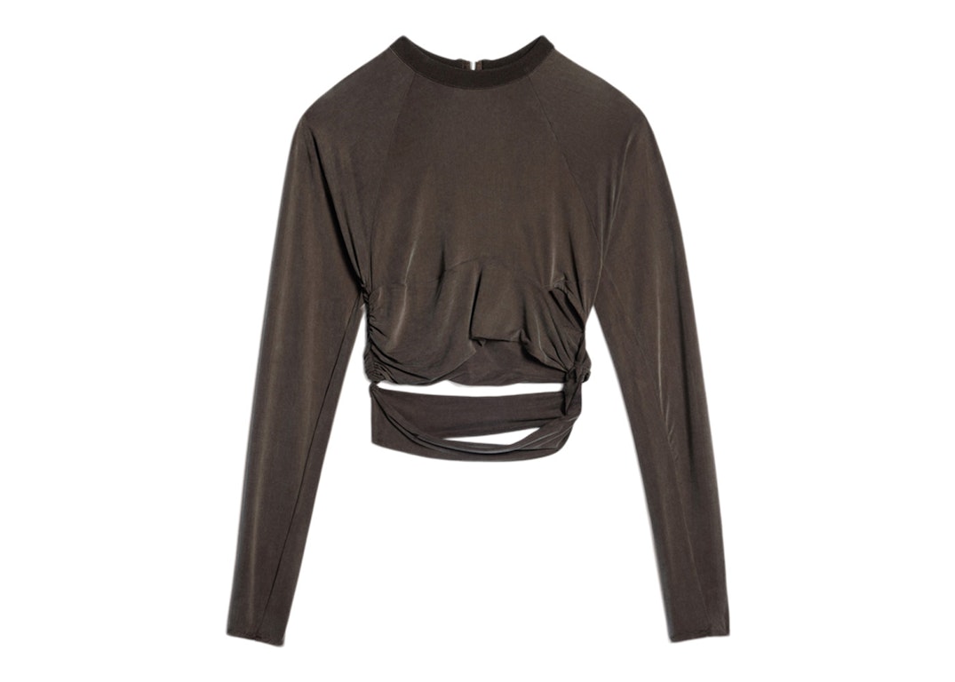 Pre-owned Jacquemus Le T-shirt Espelho Knotted Cut-out T-shirt Brown