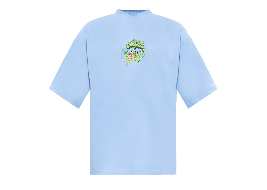 Pre-owned Jacquemus Le T-shirt Grenouille Frog Print T-shirt Light Blue