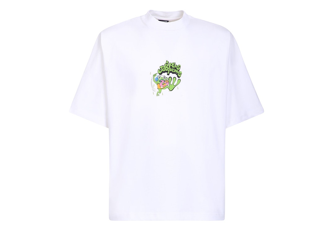 Pre-owned Jacquemus Le T-shirt Grenouille Frog Print T-shirt White