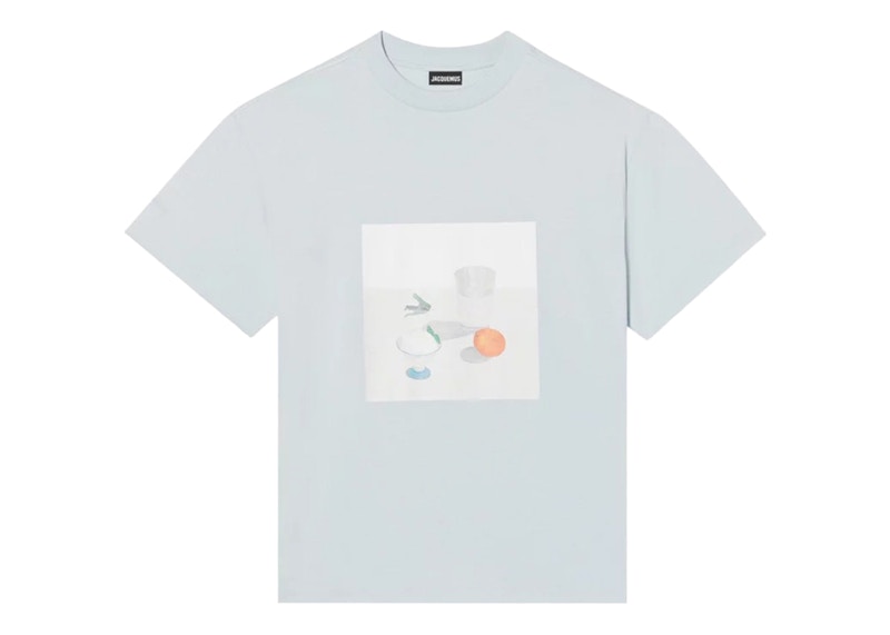 Jacquemus Le T Shirt Tableau Still Life Print T Shirt Blue Hombre ES