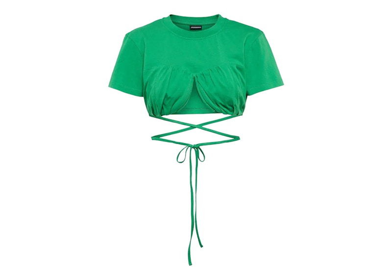 Jacquemus Le T-shirt Baci Top Green