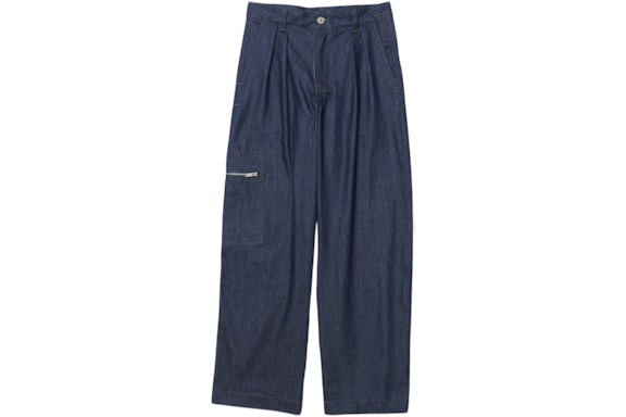 Jacquemus Le de Nimes Bicou Pleated Cargo Jeans Navy/Khaki