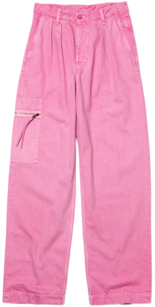 Jacquemus Le de Nimes Bicou Pleated Cargo Jeans Pink/White Men's - FW22 ...