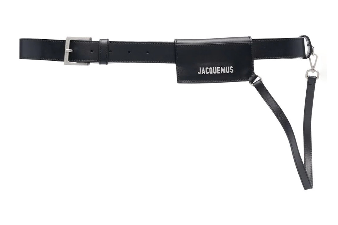 Pre-owned Jacquemus Leather Logo Belt Black