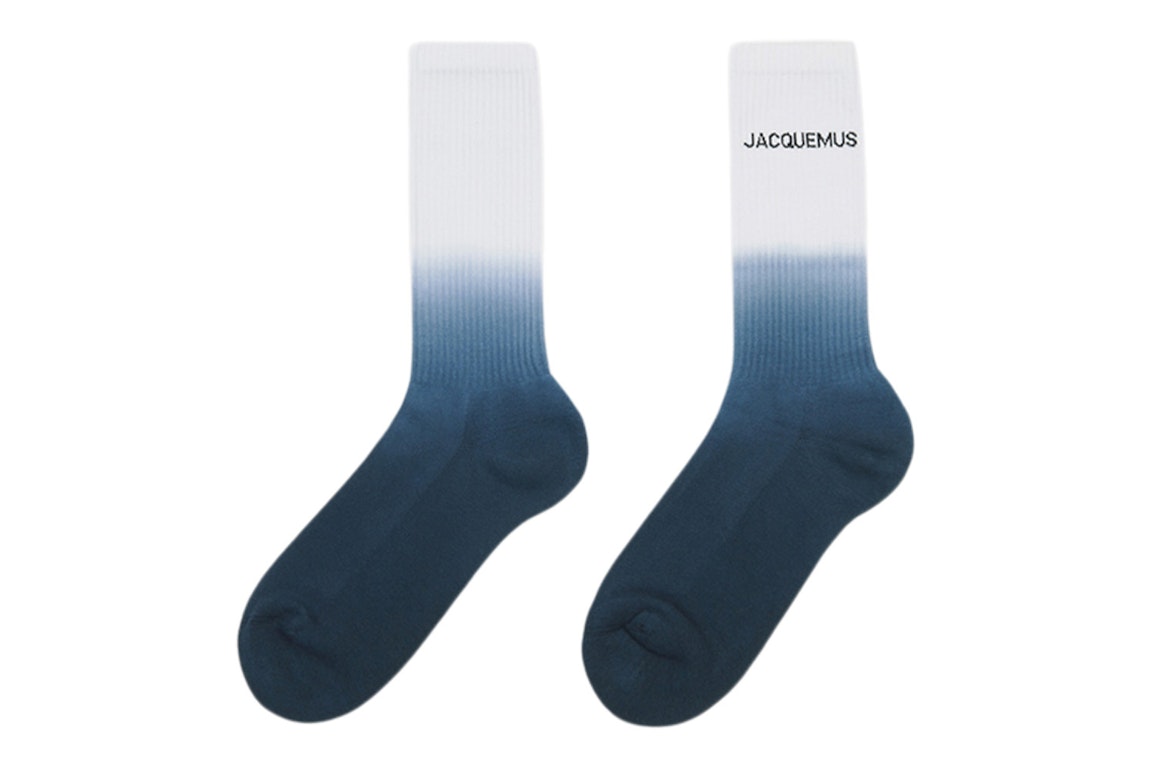 Pre-owned Jacquemus Les Chaussettes Moisson Gradient Socks Navy
