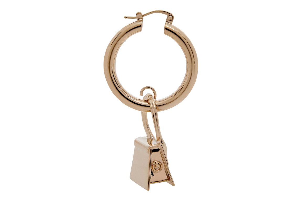 Pre-owned Jacquemus Les Creoles Chiquito Hoop Earrings Light Gold
