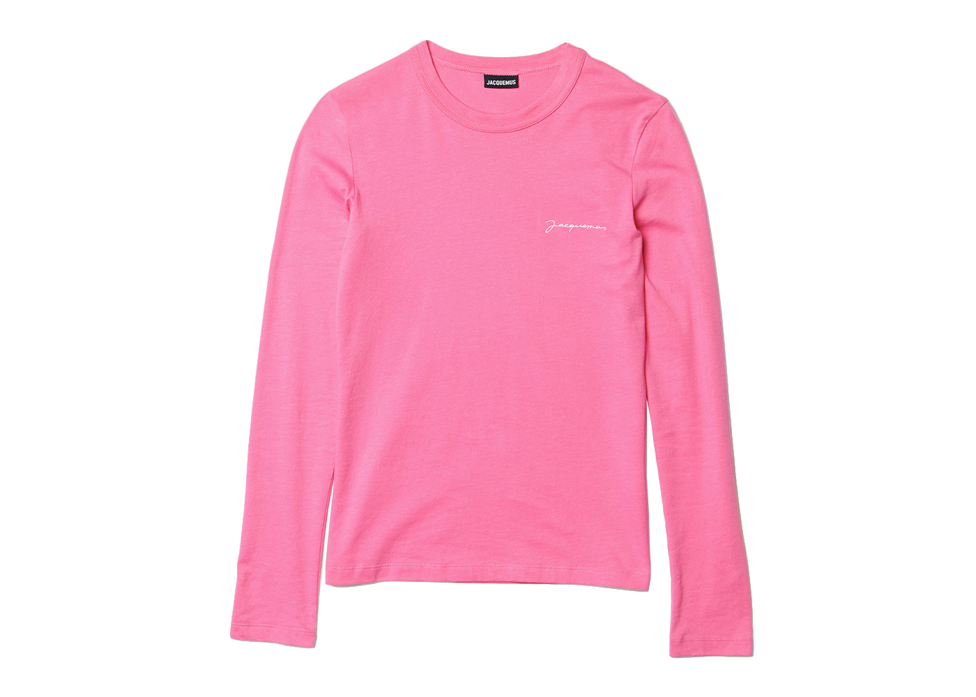 Jacquemus Women's Le T-Shirt Brode Manches Longues T-Shirt Dark Pink