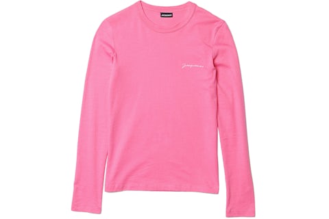 Jacquemus Women's Le T-Shirt Brode Manches Longues T-Shirt Dark