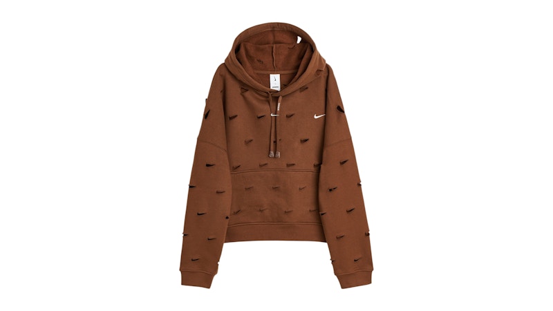 Pre-owned Jacquemus Men's X Nike Le Swoosh (asia Sizing) Hoodie In Brown