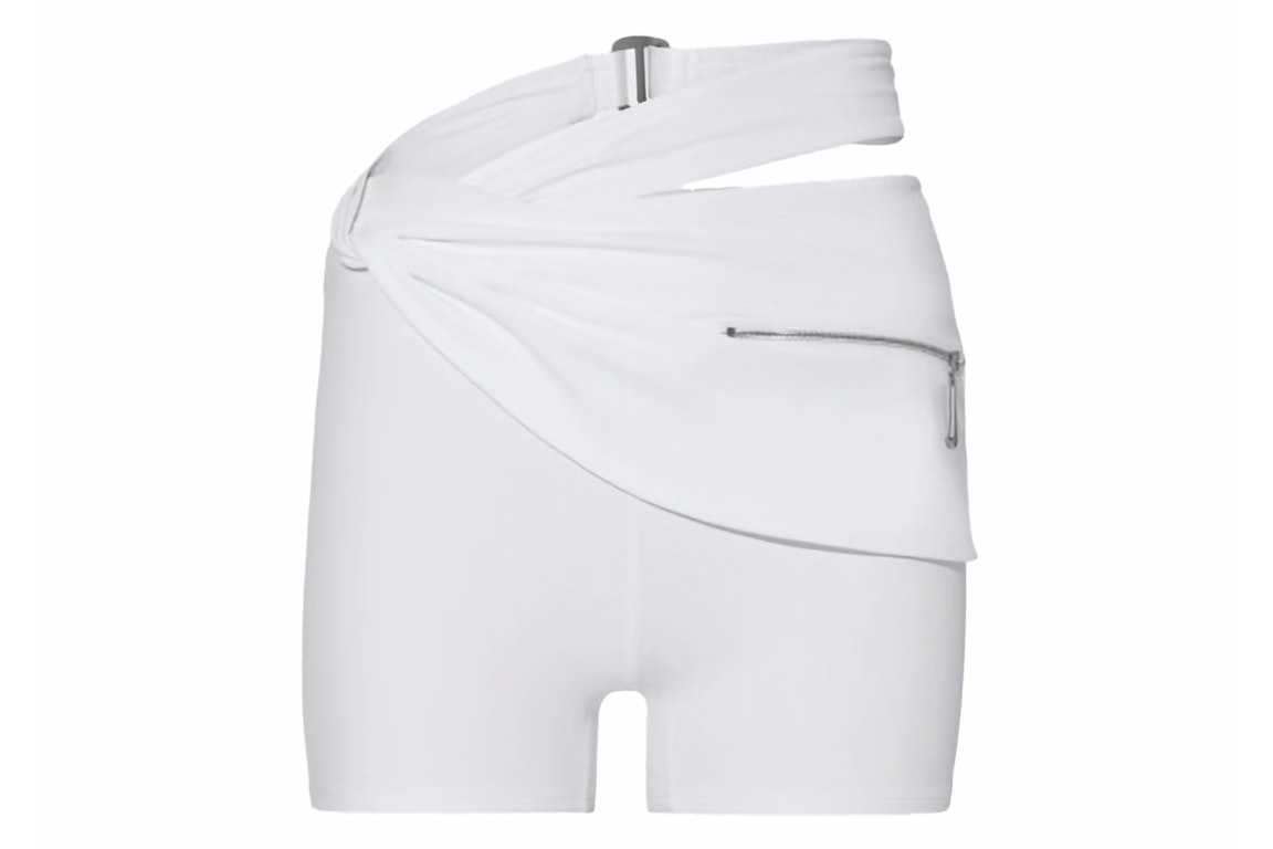 Pre-owned Jacquemus X Nike Drapped Bike Shorts White
