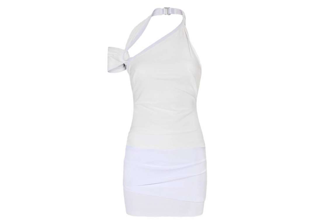 Pre-owned Jacquemus X Nike La Robe Drapée Dress White