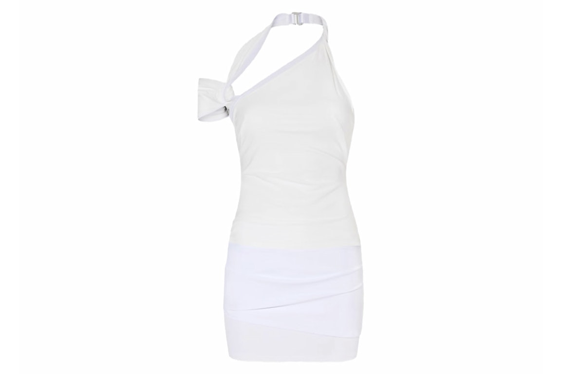 Pre-owned Jacquemus X Nike La Robe Drapée Dress White