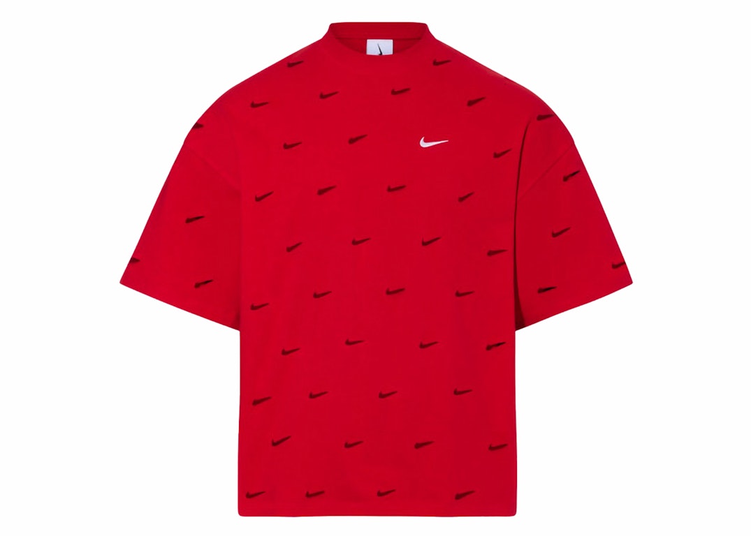 Pre-owned Jacquemus X Nike Le Swoosh T-shirt Dark Red