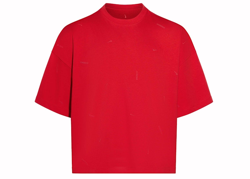 Jacquemus x Nike Logo T-Shirt Dark Red - FW24 - US