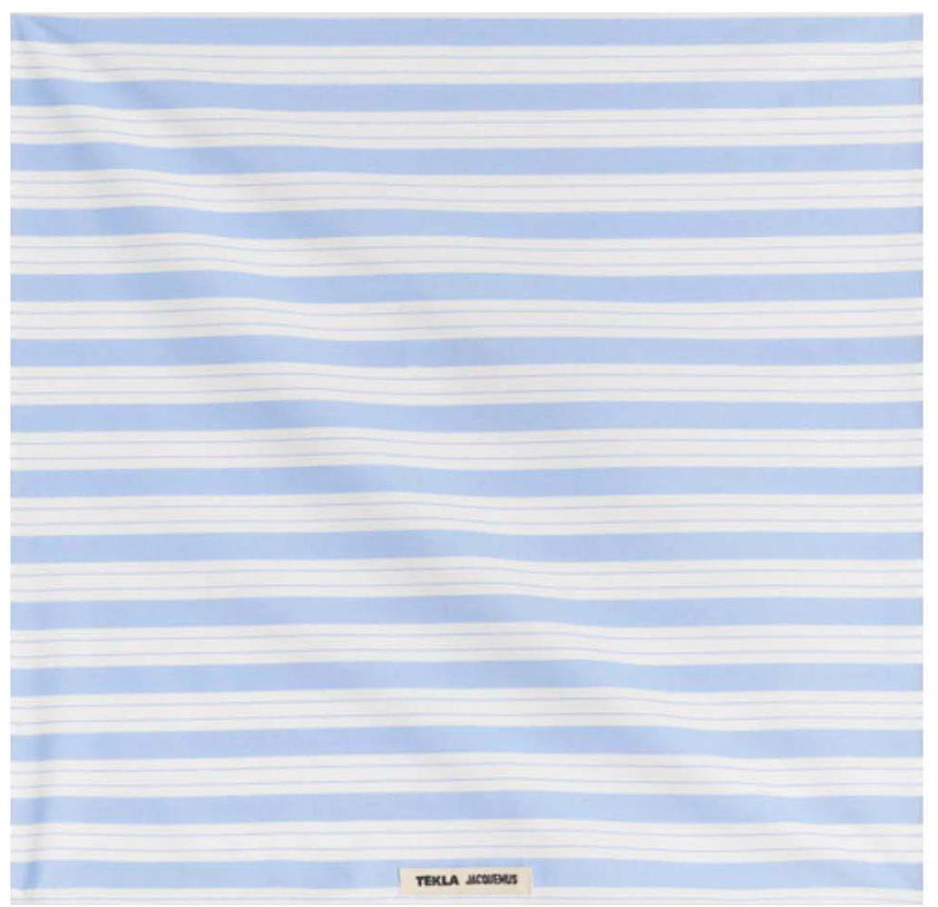 Jacquemus x Tekla La Taie d'oreiller (65x65) Airy Blue Stripe